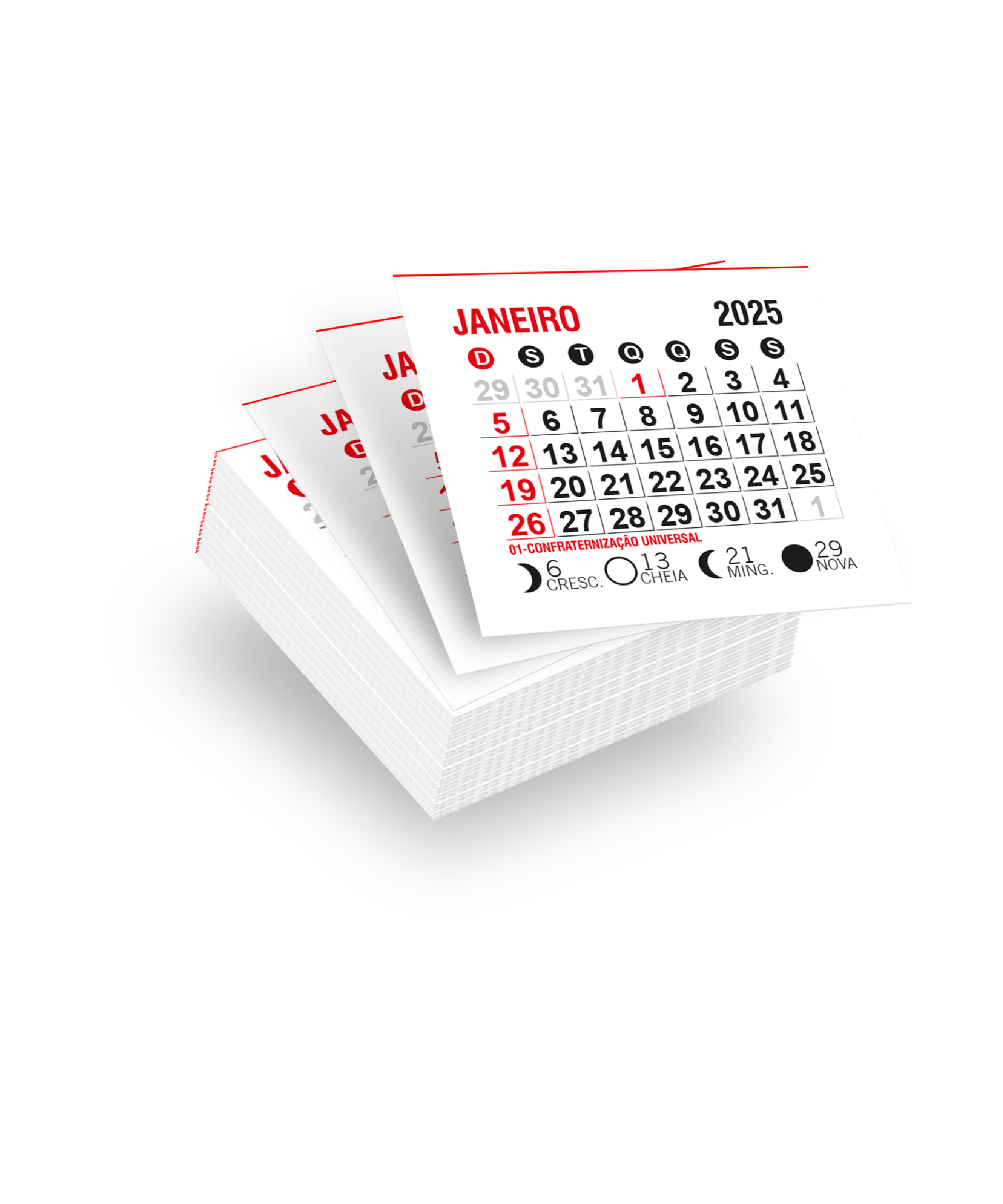 Bloco de Calendário 5x5 2025 1 Bloco de Calendário 5x5 2025